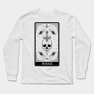 Rogue Tarot Card D&D Nat 20 Dungeons & Dragons T-Shirt Black Long Sleeve T-Shirt